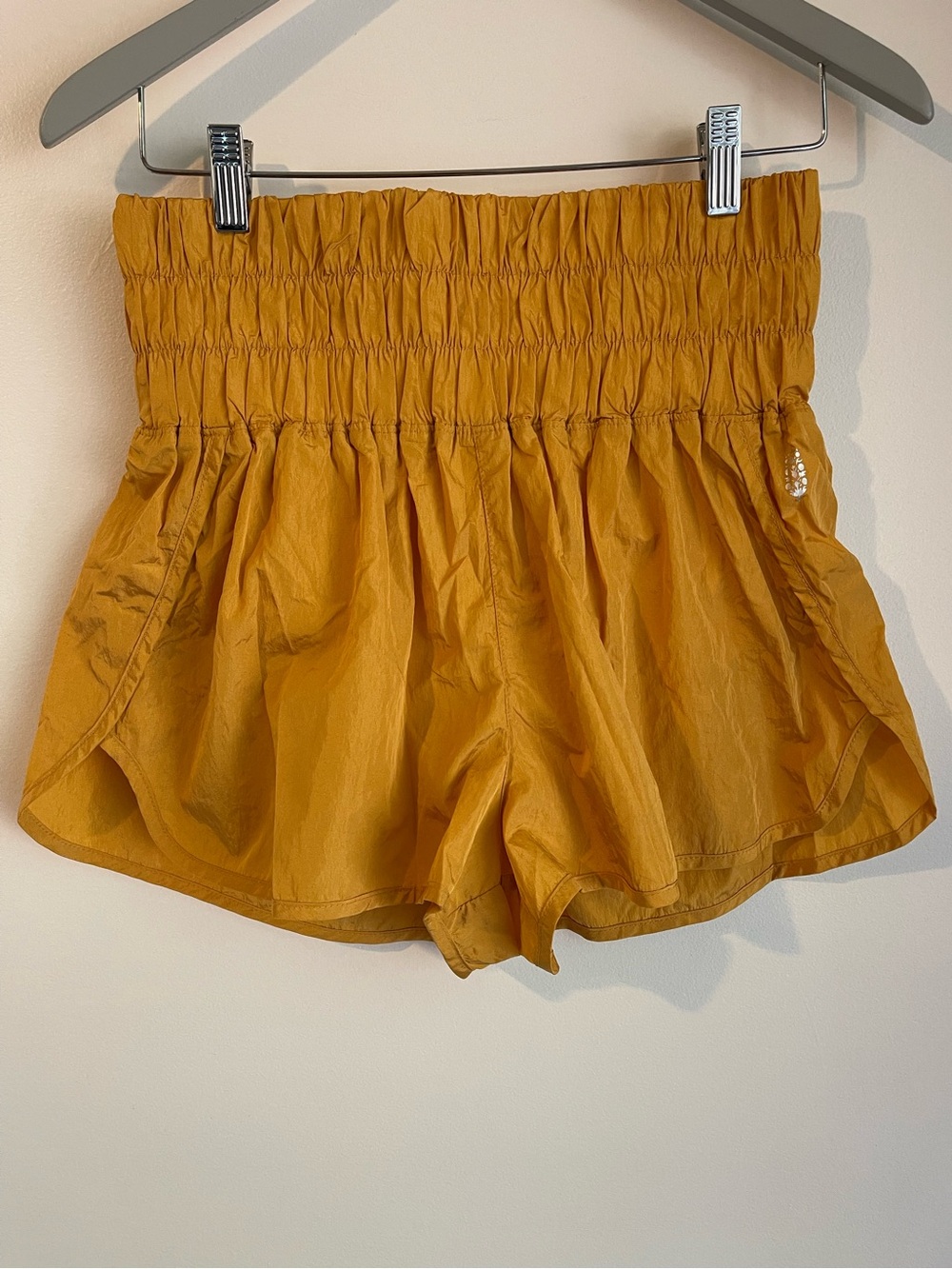FP Movement Free People The Way Home High Waisted Running Shorts Mustard Yellow